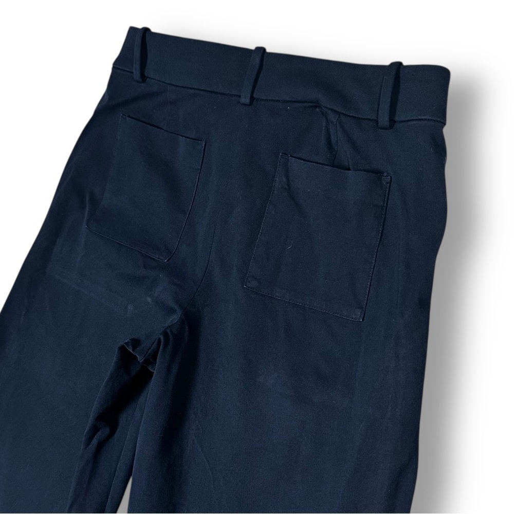 J Crew Sydney Wide Leg Pants Sz 10 Petite Bi-Stretch Cropped Navy Blue Office   - Picture 10 of 11